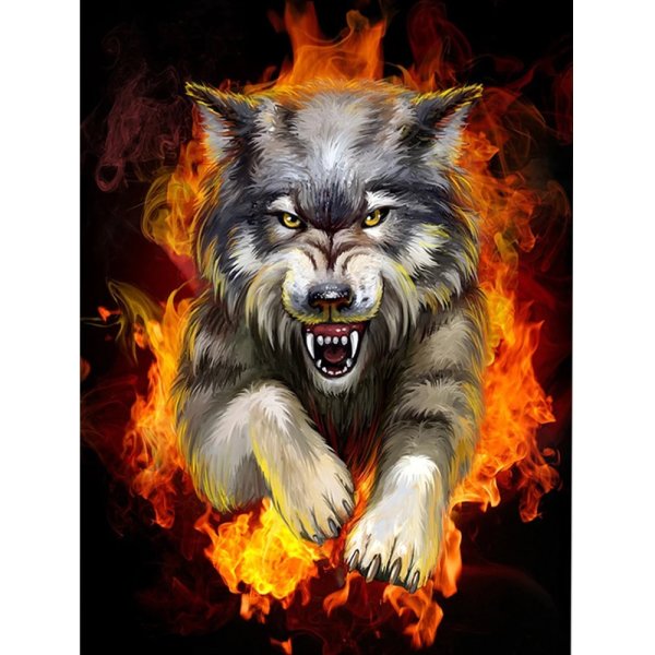 Мужская футболка хлопок волк в огне ❤ — купить со скидкой 25% на «Все sauna-ernesto.ru» | Принт — 