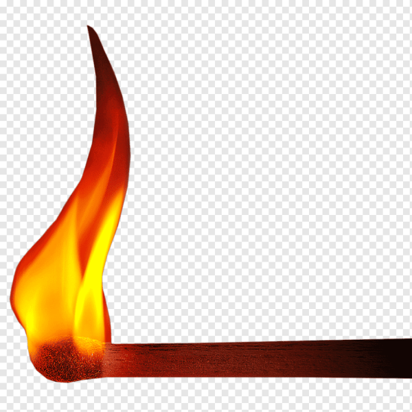 Спичка горит без фона