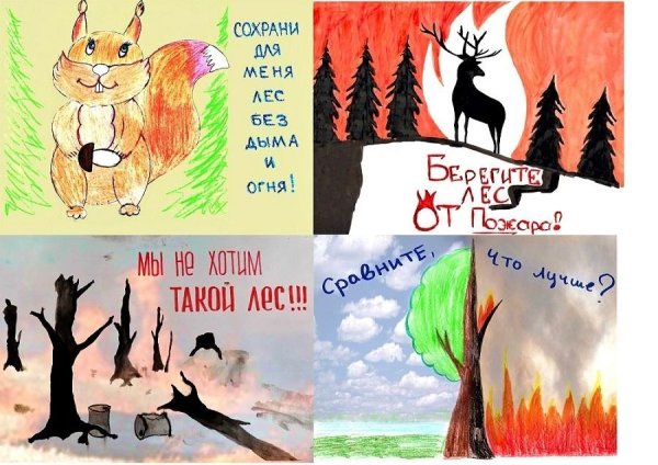 Рисунок на тему защита леса