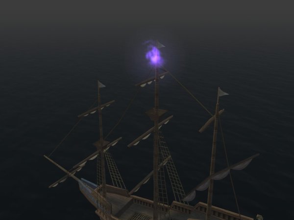 Огни Святого Эльма на корабле