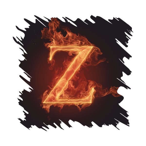Буква z в огне