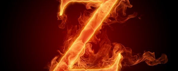 Буква z в огне