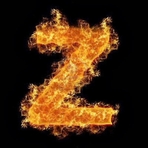 Буква Зет в огне