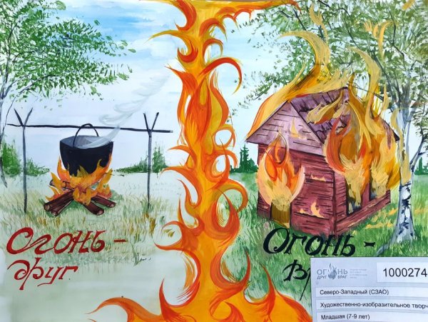 Огонь-друг огонь-враг конкурс рисунки