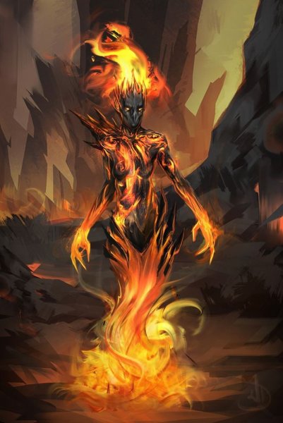 Огненный Элементаль саламандра