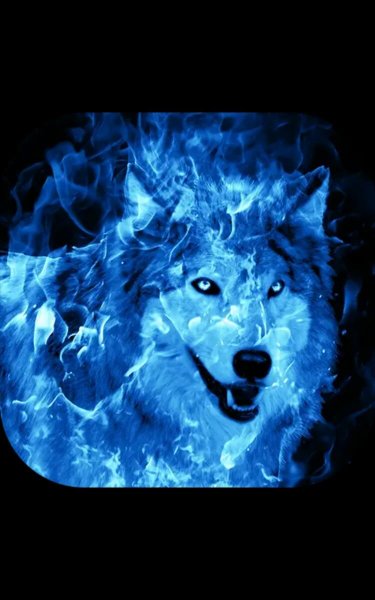 Синий Огненный волк