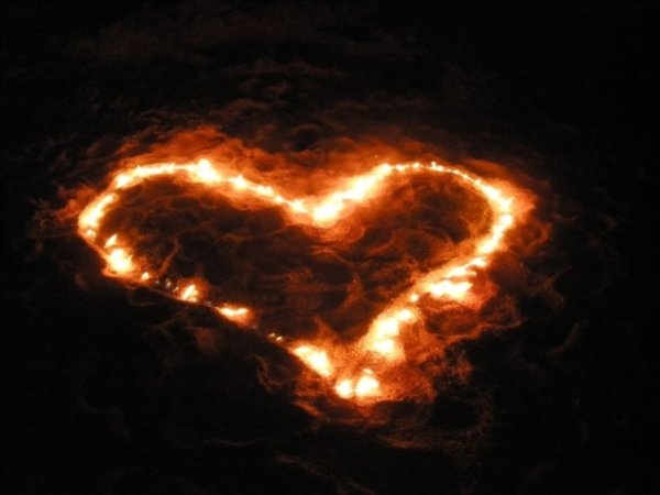 Огненное сердце на земле