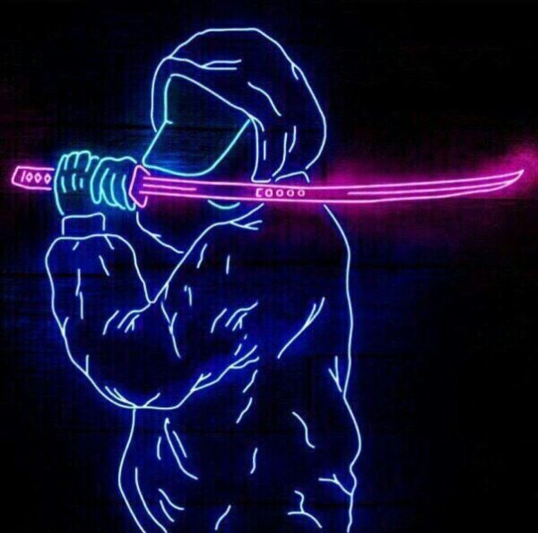Аватарка в стиле неон