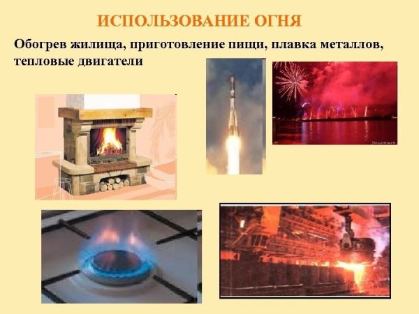 Использования огня в жизни человека