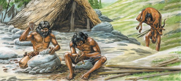 Древние люди добывания огня
