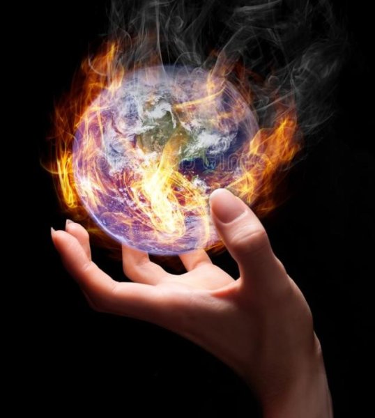 Земля в руке горит