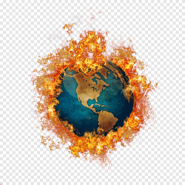 Земной шар в огне