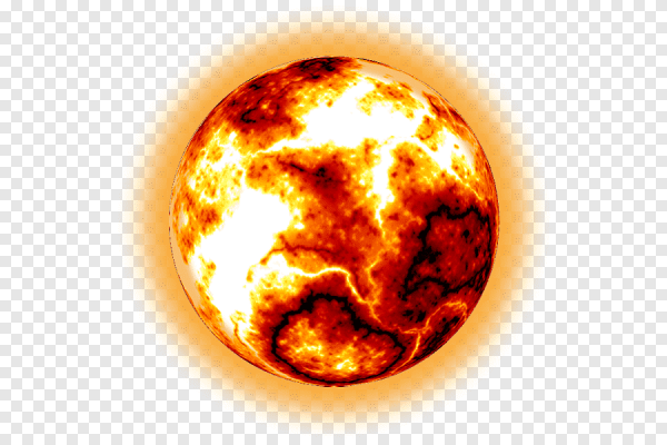 Огненный шар на белом фоне