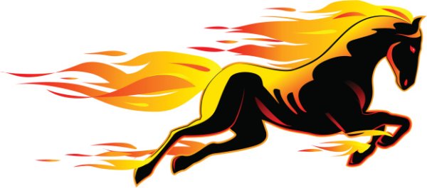 Огненный конь вектор