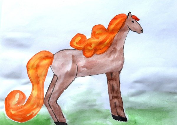 Красивые рисунки животных лошади