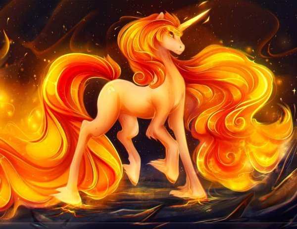 Оранжевый Единорог