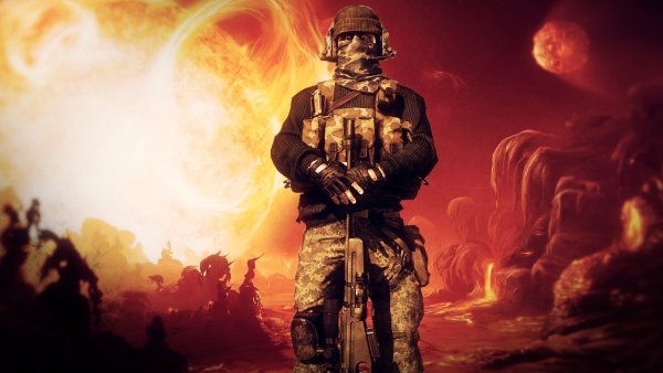 Русский солдат арт