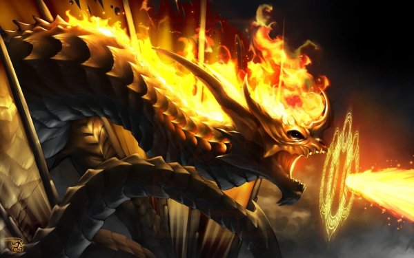 Дракон изрыгающий пламя