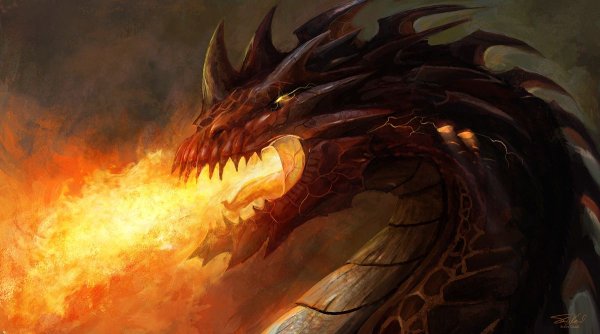Огнедышащий дракон