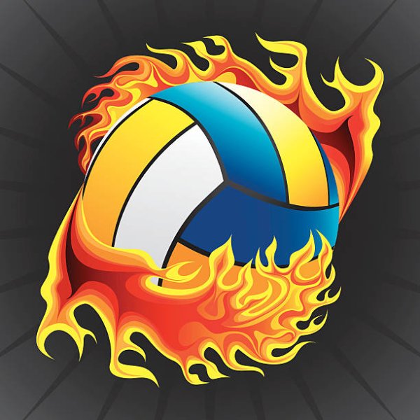 Огненный волейбольный мяч