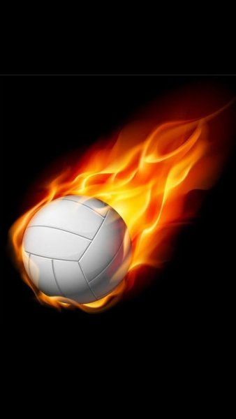 Огненный волейбольный мяч