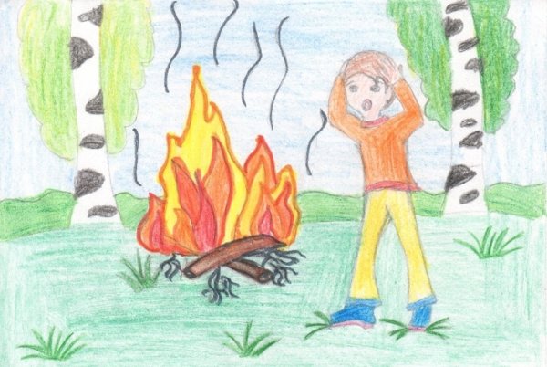 Огонь рисунок для детей