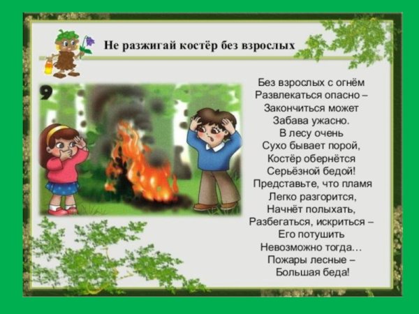 Стихи про безопасность на природе