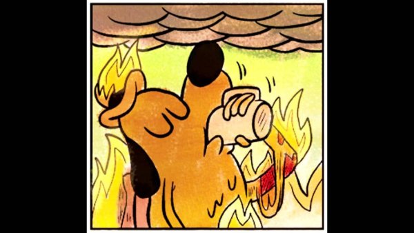 Собака в горящем доме