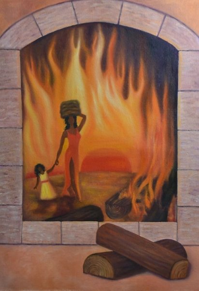 Картина камин