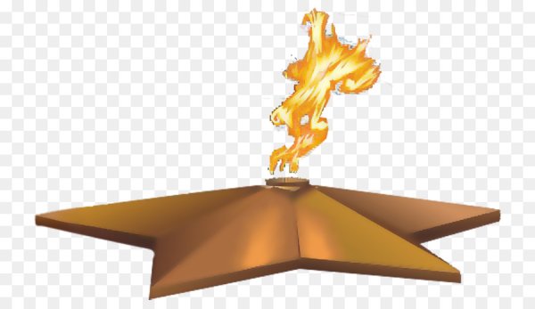 Вечный огонь на прозрачном фоне