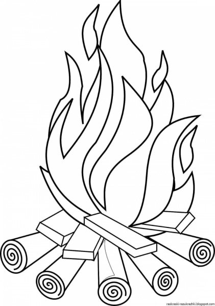 Костер рисунок