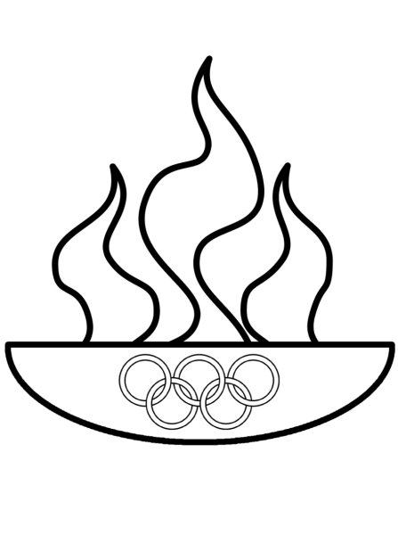 Олимпийский огонь раскраска для детей