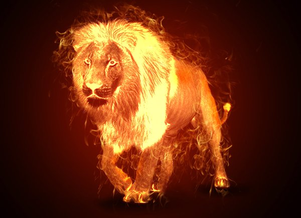 Лев в огне