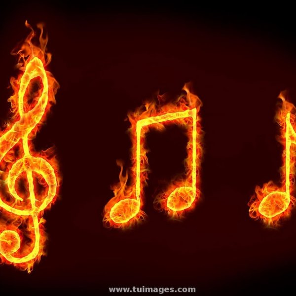 Скрипичный ключ в огне