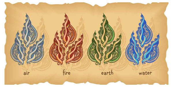 Стихии огонь вода воздух земля
