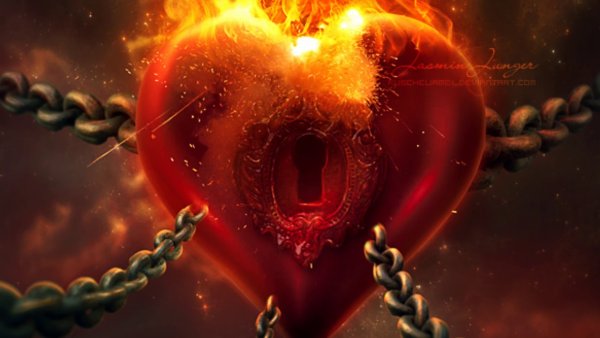 Разбитое сердце в огне