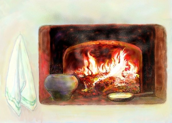 Огонь в русской печи