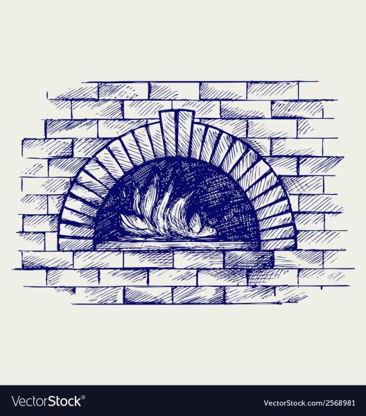 Каменная печь вектор