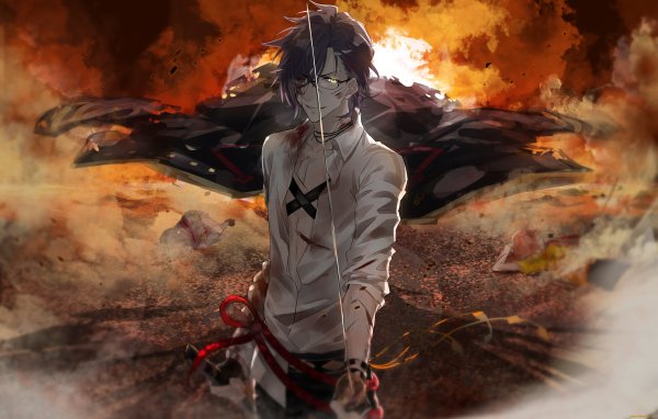 Аниме арт парень с мечом