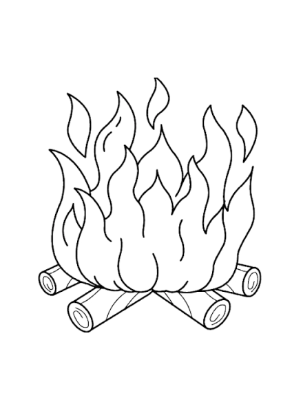 Костер для раскрашивания