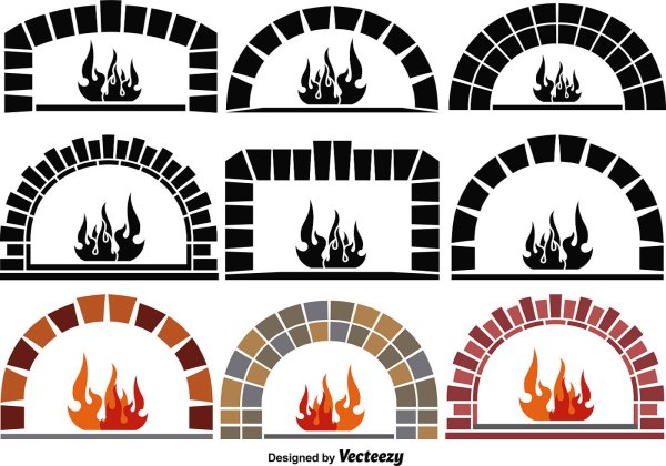 Камин векторное изображение
