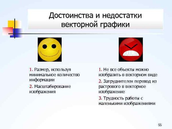 В чем заключаются недостатки и достоинства векторной графики