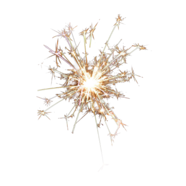 Бенгальские огни на белом фоне