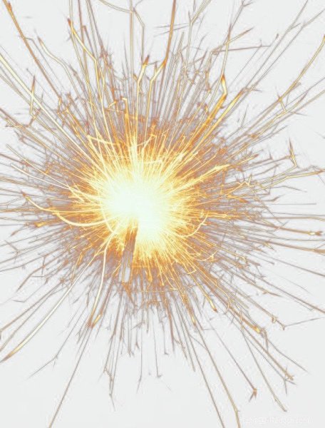 Бенгальский огонь на прозрачном фоне