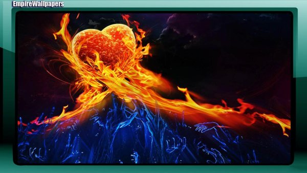 Лед и пламя абстракция