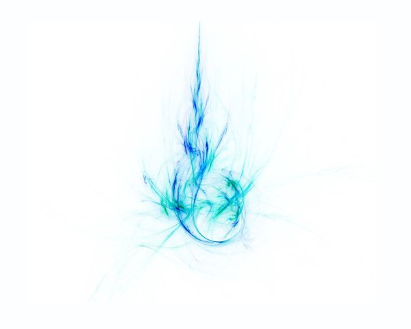 Синий огонь на белом фоне
