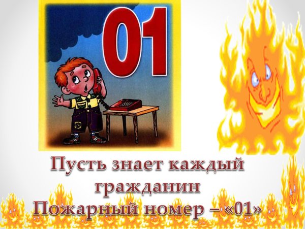 Пусть знает каждый гражданин пожарный номер