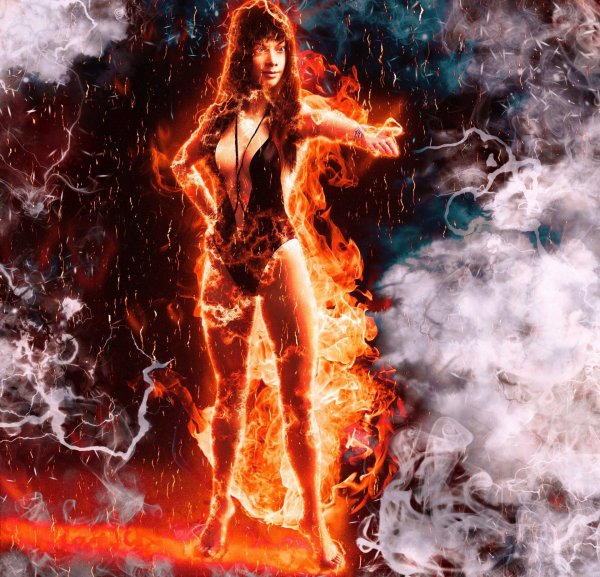 Девушка и огонь