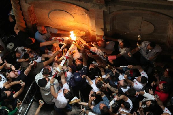 Храм гроба Господня в Иерусалиме Благодатный огонь