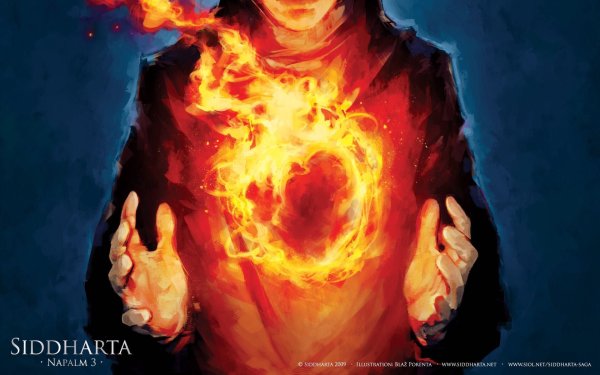 Человек с огнем в руках